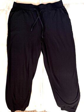 Cozy Earth Black Bamboo Joggers Size L Soft Lounge Pants Pockets